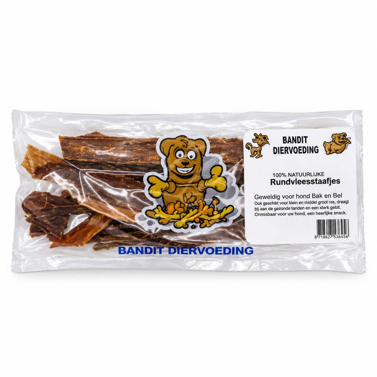 Bandit biologische gedroogde rundvleesstaafjes, verpakking 100 gram
