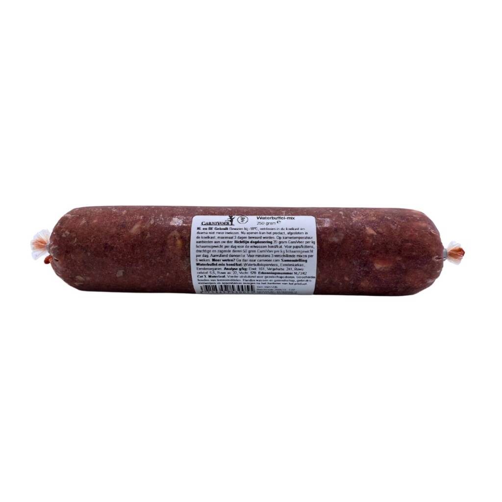 Carnivoer waterbuffel mix 250 gram