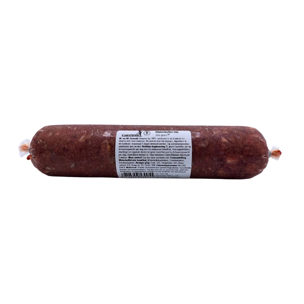 Carnivoer waterbuffel mix 250 gram