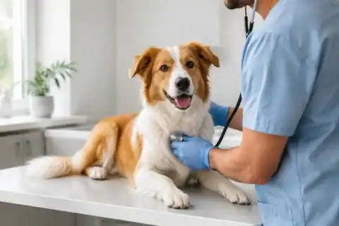 dierenarts en hond