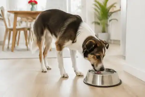 hond drinkt water