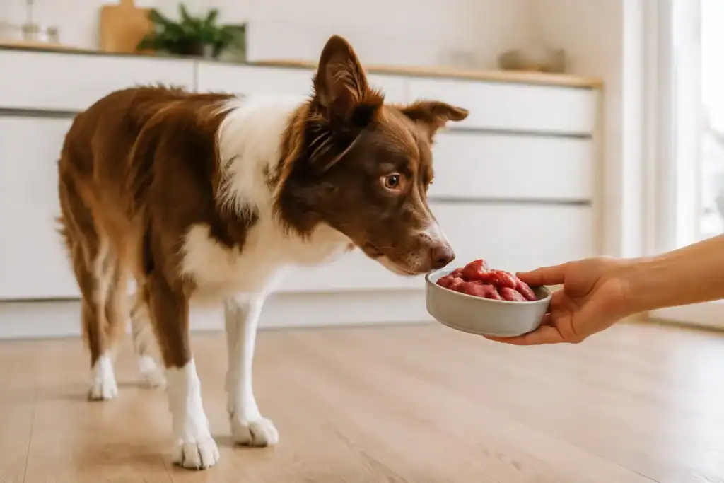 vers vlees kieskeurige hond